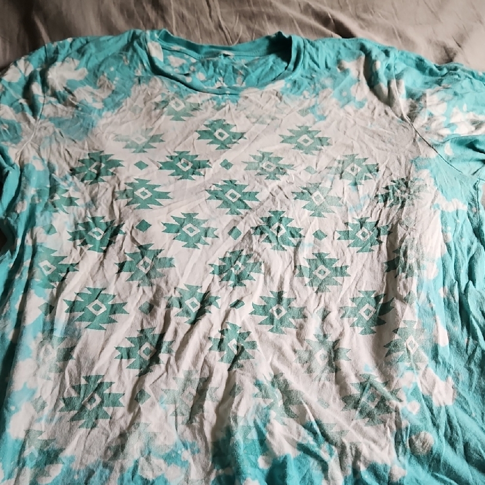 Men's Turquoise Patterned Shirt
